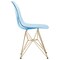 Leisuremod Cresco Plastic Dining Side Chair with Gold Base, Transparent Blue, 4PK CR19TBUG4 - alternate 6