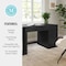Martha Stewart Kayden Single-Drawer Desk w/2 Tier Shelf and 3 Drawer File Cabinet in Black w/Bronze Hardware KHO-23042-TBSFFC-BK-BK-MS - alternate 5