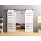 Sartodoors Sturdy Double Barn Door with Frosted Glass White 60x96 (2* 30x96) Solid Core Modern Interior QUADRO4266DB-WS-6096 - alternate 5