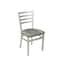 Bfm Seating Lima Ladder Back Chair - Farm House Relic Seat - Steel Frame - Silver Mist Finish 2160CFHR-SM - alternate 1