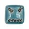Homeroots Set of Six Teal Square Knob Ceramic Drawer Pull Knobs, 6PK 635761 - alternate 1