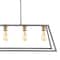 Jonathan Y Floyd 38" 5-Light Bohemian Farmhouse Iron Adjustable LED Pendant, Grey/Brass Gold JYL7521C - alternate 6