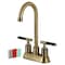 Kingston Brass Double-Handle 4" Centerset Bar Faucet, Antique Brass KB8493CKL - alternate 1