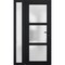 Vdomdoors Front Exterior Prehung FiberGlass Door Frosted Glass / Manux 8552 Matte Black / Sidelight Exterior MANUX8552EXD-BLK-W36+16 x H80-LH - alternate 6