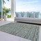 Homeroots 3' X 5' Olive Green And Gray Striped Washable Indoor Outdoor Area Rug 587914 - alternate 5
