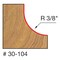 Freud Cove Router Bit, 1-1/4 Cutting Dia. 30-104 - alternate 2
