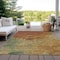 Homeroots 9' X 12' Terra Cotta Copper And Green Abstract Washable Indoor Outdoor Area Rug 604825 - alternate 7