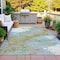 Homeroots 3' X 5' Teal Blue And Brown Abstract Washable Indoor Outdoor Area Rug 631891 - alternate 6