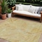 Homeroots 8' X 10' Gold Copper And Brown Geometric Washable Indoor Outdoor Area Rug 594788 - alternate 1