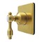 Kingston Brass Single-Handle Six-Way Diverter Valve with Square Trim Kit, Brushed Brass KS4047TAL - alternate 1