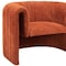 Homeroots 37" Burnt Orange Sherpa And Upholstered Tufted Arm Chair 572302 - alternate 7