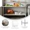 Flash Furniture Reader Work Table, 18 Gauge Stainless Steel Top Shelf and Double Overshelves and Undershelf NH-WT-3072-OSH-GG - alternate 6