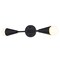 Vaxcel Zurich 2-Light Black Modern Wall Sconce, Cone Shade, Bathroom Vanity Fixture W0534 - alternate 1