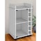 Homeroots White Rolling Bar Cart With Wine Storage 478241 - alternate 4