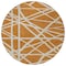 Homeroots 8' Copper And Beige Round Geometric Washable Indoor Outdoor Area Rug 600434 - alternate 3