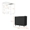 Homeroots 39in Black And Silver Accent Cabinet With One Shelf 518209 - alternate 2