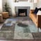 Homeroots 8' X 10' Brown Blue And Green Geometric Washable Indoor Outdoor Area Rug 604309 - alternate 4