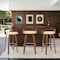 Armen Living Sonia 30" Bar Height Swivel Cream Faux Leather and Walnut Wood Bar Stool LCSOBACRWA30 - alternate 7