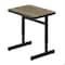 Correll HPL Student Desk, 20 in D X 27 in W X Particleboard, Colonial Hickory W/ Black Band CSA2027-53 - alternate 1