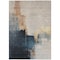 Homeroots 8' X 10' Taupe Black And Blue Abstract Washable Indoor Outdoor Area Rug 603038 - alternate 3