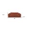 Homeroots 86" Camel Italian Leather USB Reclining Sofa With Silver Legs 476523 - alternate 4