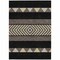 Homeroots 3' X 5' Black Ivory And Wheat Southwestern Washable Indoor Outdoor Area Rug 613885 - alternate 5