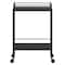 Homeroots 23" Black Steel and Wood Rolling Bar Cart 530446 - alternate 8