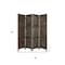 Homeroots 84" Black Wood Folding Four Panel Screen Room Divider 274881 - alternate 4