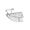 Gatco Elegant 8" Corner Shower Shelf, Chrome 1452 - alternate 1