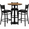 Flash Furniture Round Natural Bar Table, Rnd w/Black Seats, 30", Laminate Top, Wood Grain MD-0016-GG - alternate 1