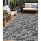 Homeroots 5' X 8' Gray And Charcoal Abstract Washable Indoor Outdoor Area Rug 614354 - alternate 1