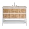 James Martin Vanities Olena 48" Sgl Vanity, Light Mappa Burl and Polished White, w/3 CM Tajnar Eclos Top w/FreePower Wirele D804-V48-LMB-FTJR - alternate 1