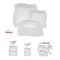 Smarty Had A Party White Wave Plastic Dinnerware Value Set (120 Dinner Plates + 120 Salad Plates), 240PK 7900VP-CASE - alternate 6