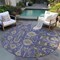 Homeroots 8' Purple Beige And Taupe Round Oriental Washable Indoor Outdoor Area Rug 582124 - alternate 4
