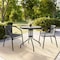 Flash Furniture Round Table Set, Aluminum, Glass, Metal, Plastic, Rattan, Clear TLH-087RD-037GY2-GG - alternate 8