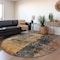 Homeroots 8' Copper And Black Round Abstract Washable Indoor Outdoor Area Rug 606070 - alternate 5