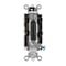 Leviton Wall Switch, 1 hp, Rocker, 20 A, Black 5624-2E - alternate 2
