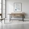 Homeroots 72" Gray and Black Solid Wood and Iron Frame Base Dining Table 640706 - alternate 3