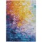 Homeroots 3' X 5' Gold Yellow And Teal Blue Abstract Washable Indoor Outdoor Area Rug 617353 - alternate 4