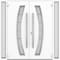 Vdomdoors Aluminum Double Doors Deux 6500 White Enamel Frosted Glass 2 Sidelights Entry Modern Painted 100x96 DEUX6500DEXD-BEM-W14+72+14xH96-RH-I - alternate 2