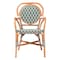 Bali & Pari Mattie Natural Rattan Dining Bistro Chair, Green 269-14767-ZORO - alternate 4
