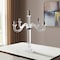 Homeroots 20" Clear And Silver Crystal Tabletop Candelabra Candle Holder 590248 - alternate 5