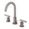 Kingston Brass Widespread Bathroom Faucet with Knurled Handle and Brass Pop-Up, Brushed Nickel FSC8928KNL - alternate 1