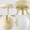 Jonathan Y Olivier 23.5" 3-Light Bohemian Farmhouse Iron/Frosted Glass LED Semi Flush Mount, Beige JYL7600E - alternate 4