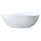 Kingston Brass 63" Solid Surface Oval Double Slipper Freestanding Tub with Drain, Matte White VRTOV633724 - alternate 1