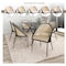 Leisuremod Urbane Collection Modern Dining Chair With Wicker back in Cream UC21WCR - alternate 3