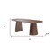 Homeroots 79" Walnut Wood Double Pedestal Base Oval Dining Table 720668 - alternate 5