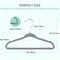 Simple Deluxe Kids Velvet Hangers, 11 Inch Durable Children Hangers for Closet, Grey, 30PK HKHANGVELVETKID30GRY - alternate 5