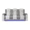 Global Furniture Usa Contemporary U8000 Grey Power Reclining Sofa W/Power Headrest, Dropdown Table W/ Wood Trim & Reading Light, & Led Light U8000-GREY-PRS W/ PHR DDT WC + LED - alternate 1