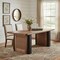 Homeroots 71" Natural and Black Reclaimed Wood And Rattan Dining Table 716285 - alternate 4